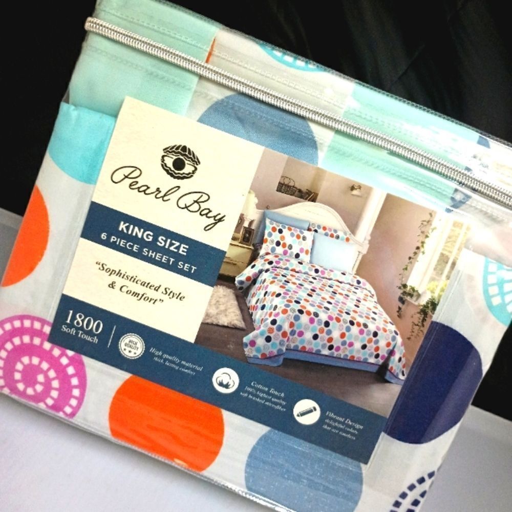 💯🔥PEARL BAY by STEVE MADDEN 6 PIECE SHEET SET KING SIZE MSRP $149.99 🔥🔥NEW